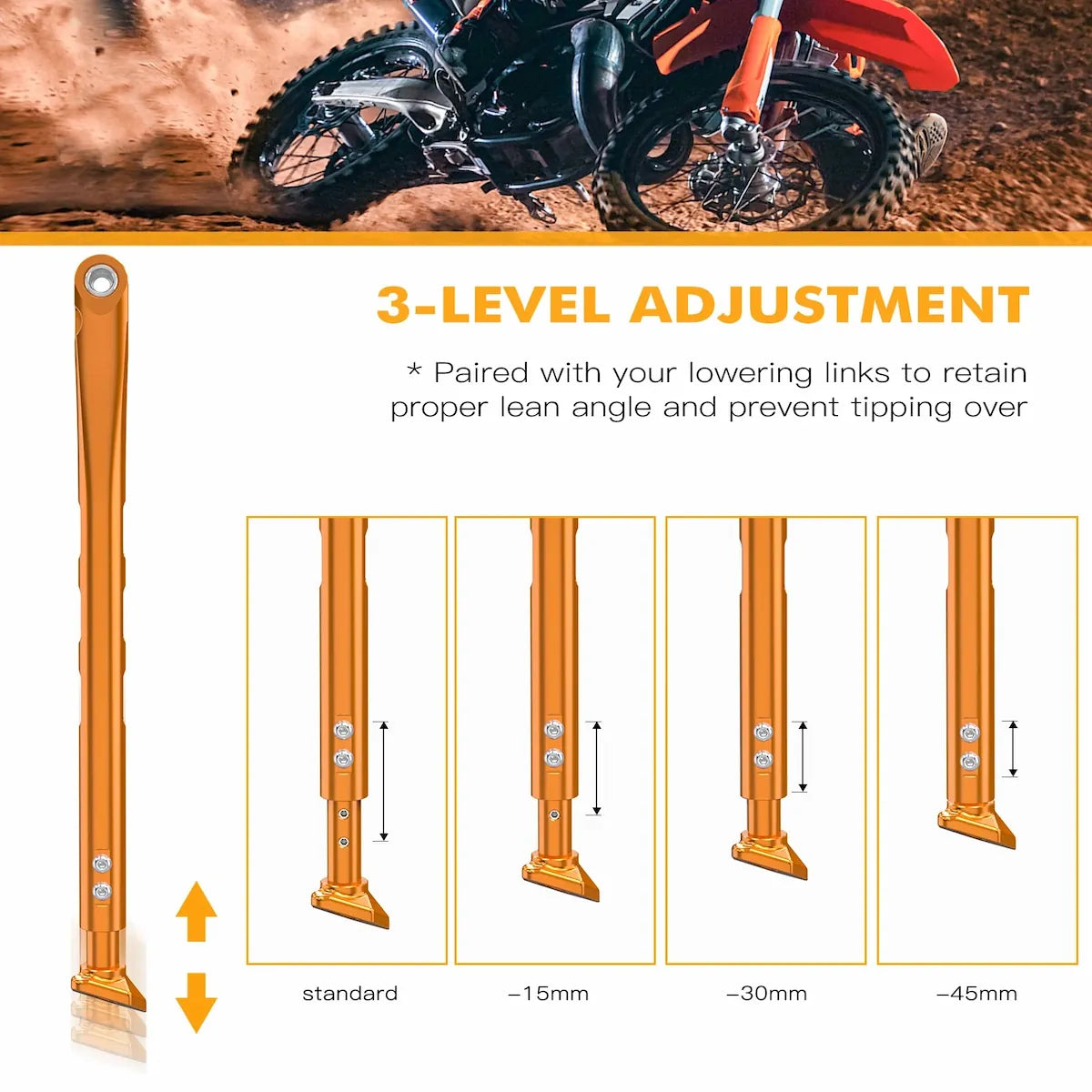 Adjustable Kickstand with Wide Foot