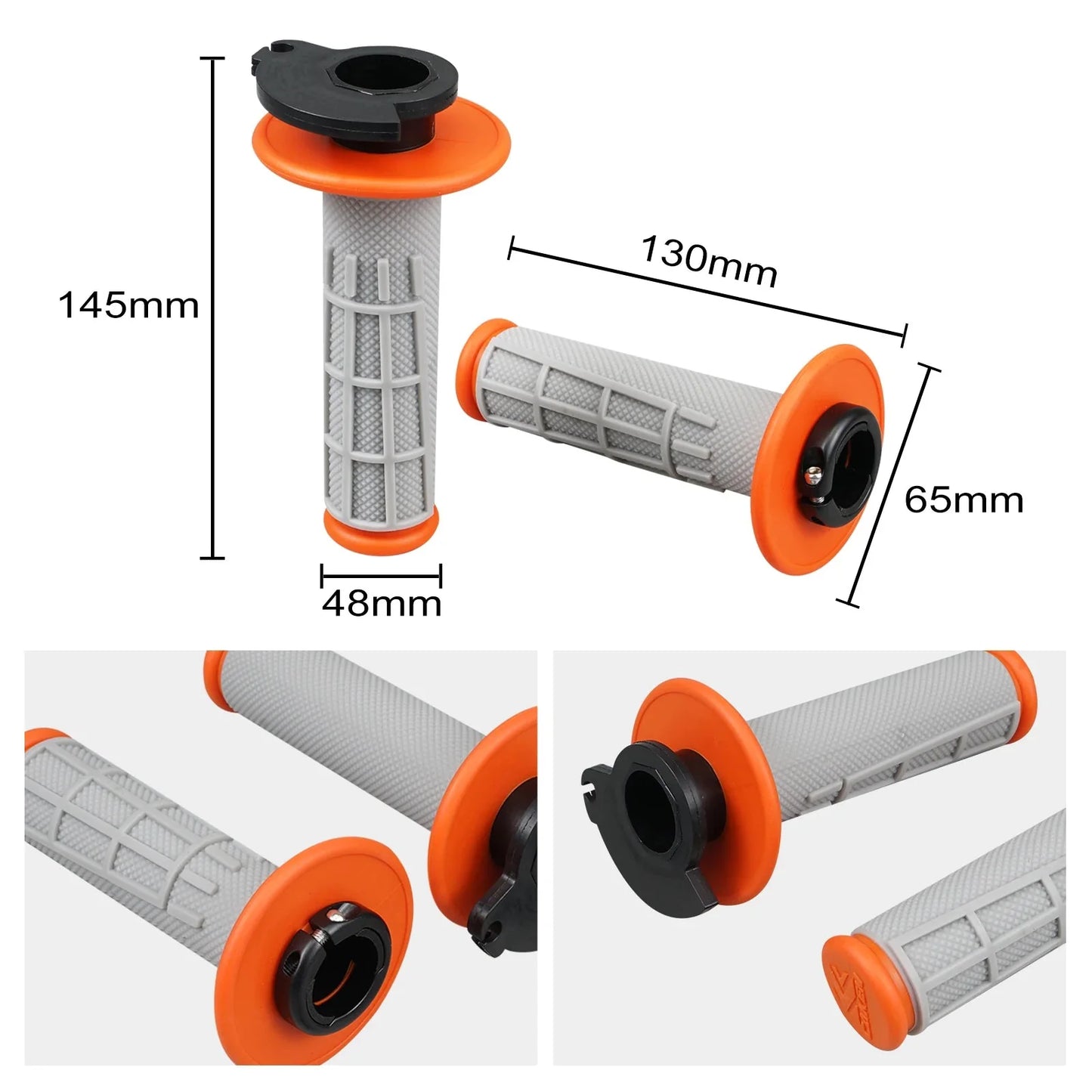 Lock-On Handlebar Grips with Throttle Tube